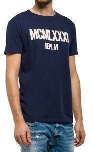 T-SHIRT REPLAY LETTER PRINT M3206S.000.22336 ΣΚΟΥΡΟ ΜΠΛΕ (M) T-SHIRT REPLAY LETTER PRINT M3206S.000.22336 ΣΚΟΥΡΟ ΜΠΛΕ (M)