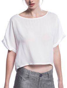 CROP TOP HELMI ΜΕ ΧΑΜΟΓΕΛΟ ΛΕΥΚΟ (S) CROP TOP HELMI ΜΕ ΧΑΜΟΓΕΛΟ ΛΕΥΚΟ (S)