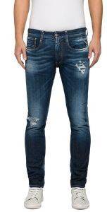 JEANS REPLAY ANBASS MA914.000.61C159R SLIM ΣΚΟΥΡΟ ΜΠΛΕ (33/34) JEANS REPLAY ANBASS MA914.000.61C159R SLIM ΣΚΟΥΡΟ ΜΠΛΕ (33/34)
