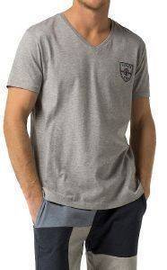 T-SHIRT TOMMY HILFIGER BADGE ΓΚΡΙ ΜΕΛΑΝΖΕ (XL) T-SHIRT TOMMY HILFIGER BADGE ΓΚΡΙ ΜΕΛΑΝΖΕ (XL)