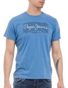 T-SHIRT PEPE JEANS CLUSTER ΜΠΛΕ (L) T-SHIRT PEPE JEANS CLUSTER ΜΠΛΕ (L)