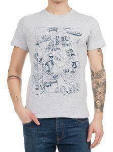 T-SHIRT PEPE JEANS MAP ΓΚΡΙ ΜΕΛΑΝΖΕ (XL) T-SHIRT PEPE JEANS MAP ΓΚΡΙ ΜΕΛΑΝΖΕ (XL)