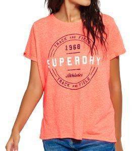 T-SHIRT SUPERDRY TRACKSTER ΚΟΡΑΛΙ ΜΕΛΑΝΖΕ (XS) T-SHIRT SUPERDRY TRACKSTER ΚΟΡΑΛΙ ΜΕΛΑΝΖΕ (XS)