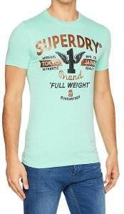 T-SHIRT SUPERDRY FULL WEIGHT ENTRY ΜΠΛΕ/ΠΡΑΣΙΝΟ (L) T-SHIRT SUPERDRY FULL WEIGHT ENTRY ΜΠΛΕ/ΠΡΑΣΙΝΟ (L)