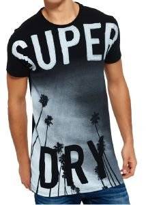 T-SHIRT SUPERDRY SCRATCHED OUT LONG LINE  (M)