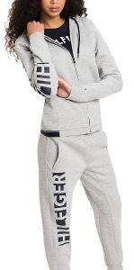 HOODIE ΜΕ ΦΕΡΜΟΥΑΡ TOMMY HILFIGER ZIP THRU ΓΚΡΙ ΜΕΛΑΝΖΕ (L) HOODIE ΜΕ ΦΕΡΜΟΥΑΡ TOMMY HILFIGER ZIP THRU ΓΚΡΙ ΜΕΛΑΝΖΕ (L)