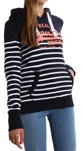 HOODIE SUPERDRY VINTAGE LOGO STRIPE ΣΚΟΥΡΟ ΜΠΛΕ/ΛΕΥΚΟ (M) HOODIE SUPERDRY VINTAGE LOGO STRIPE ΣΚΟΥΡΟ ΜΠΛΕ/ΛΕΥΚΟ (M)