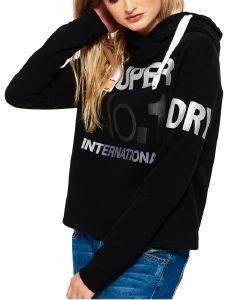 HOODIE SUPERDRY SUPER NO 1 METALLIC CROP ����� (M)