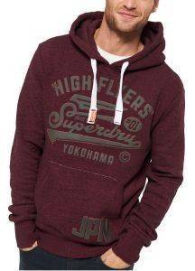 HOODIE SUPERDRY HIGH FLYERS ΜΠΟΡΝΤΩ ΜΕΛΑΝΖΕ (M) HOODIE SUPERDRY HIGH FLYERS ΜΠΟΡΝΤΩ ΜΕΛΑΝΖΕ (M)
