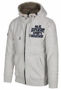HOODIE ΜΕ ΦΕΡΜΟΥΑΡ SUPERDRY APPLIQUE ZIP THRU ΛΕΥΚΟ ΜΕΛΑΝΖΕ (XL) HOODIE ΜΕ ΦΕΡΜΟΥΑΡ SUPERDRY APPLIQUE ZIP THRU ΛΕΥΚΟ ΜΕΛΑΝΖΕ (XL)