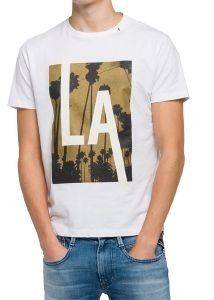 T-SHIRT REPLAY M3473.000.2660 PRINT LA ΛΕΥΚΟ (M) T-SHIRT REPLAY M3473.000.2660 PRINT LA ΛΕΥΚΟ (M)