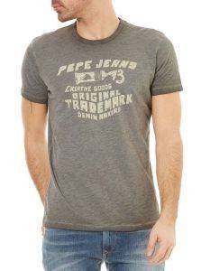 T-SHIRT PEPE JEANS JANVAN ΓΚΡΙ ΜΕΛΑΝΖΕ (L) T-SHIRT PEPE JEANS JANVAN ΓΚΡΙ ΜΕΛΑΝΖΕ (L)