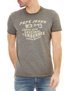 T-SHIRT PEPE JEANS JANVAN ΓΚΡΙ ΜΕΛΑΝΖΕ (XXL) T-SHIRT PEPE JEANS JANVAN ΓΚΡΙ ΜΕΛΑΝΖΕ (XXL)