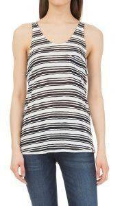 SUPERDRY TOP SUPERDRY MULTI STRIPE BURNOUT ΣΚΟΥΡΟ ΜΠΛΕ/ΛΕΥΚΟ