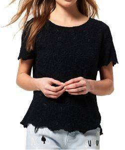 T-SHIRT SUPERDRY LILAH SCHIFFLI ΣΚΟΥΡΟ ΜΠΛΕ (S) T-SHIRT SUPERDRY LILAH SCHIFFLI ΣΚΟΥΡΟ ΜΠΛΕ (S)