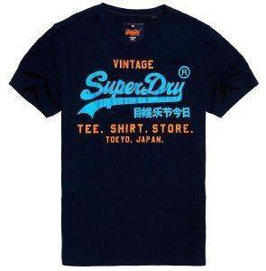 T-SHIRT SUPERDRY D1 SHOP DUO LITE ΣΚΟΥΡΟ ΜΠΛΕ (M) T-SHIRT SUPERDRY D1 SHOP DUO LITE ΣΚΟΥΡΟ ΜΠΛΕ (M)