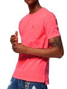 T-SHIRT SUPERDRY D4 DRY ORIGINALS POCKET FLUO ΡΟΖ (M) T-SHIRT SUPERDRY D4 DRY ORIGINALS POCKET FLUO ΡΟΖ (M)