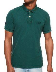 T-SHIRT POLO SUPERDRY D4 VINTAGE DESTROY ΣΚΟΥΡΟ ΠΡΑΣΙΝΟ (M) T-SHIRT POLO SUPERDRY D4 VINTAGE DESTROY ΣΚΟΥΡΟ ΠΡΑΣΙΝΟ (M)