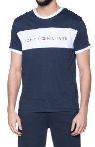 T-SHIRT TOMMY HILFIGER LOGO FLAG ΣΚΟΥΡΟ ΜΠΛΕ/ΛΕΥΚΟ (L) T-SHIRT TOMMY HILFIGER LOGO FLAG ΣΚΟΥΡΟ ΜΠΛΕ/ΛΕΥΚΟ (L)