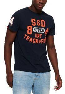 T-SHIRT SUPERDRY TRACKSTER LITE ΣΚΟΥΡΟ ΜΠΛΕ (M) T-SHIRT SUPERDRY TRACKSTER LITE ΣΚΟΥΡΟ ΜΠΛΕ (M)