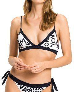 BIKINI TOP TOMMY HILFIGER LOGO PRINT TRIANGLE ������ ����/����� (M)