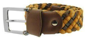 ΖΩΝΗ TZEVELION ΔΕΡΜΑ/ΥΦΑΣΜΑ BL210 ΠΛΕΚΤΗ VINTAGE ΑΝΟΙΧΤΟ ΚΑΦΕ