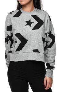 ΦΟΥΤΕΡ CONVERSE STAR CHEVRON CROP 10007713-035 ΓΚΡΙ ΜΕΛΑΝΖΕ (L) ΦΟΥΤΕΡ CONVERSE STAR CHEVRON CROP 10007713-035 ΓΚΡΙ ΜΕΛΑΝΖΕ (L)