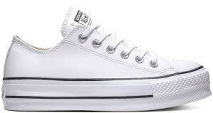   CONVERSE ALL STAR CHUCK TAYLOR LIFT CLEAN LEATHER 561680C WHITE/BLACK (EUR:37