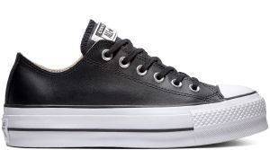   CONVERSE ALL STAR CHUCK TAYLOR LIFT CLEAN LEATHER 561681C BLACK (EUR:36)