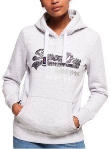 HOODIE SUPERDRY SHIRT SHOP SEQUIN APG20405AR/54G   (S)