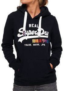 HOODIE SUPERDRY VINTAGE LOGO RHINESTONE G20406NR/98T   (L)