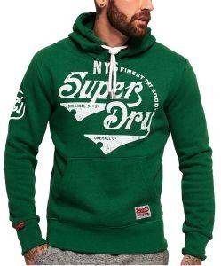 HOODIE SUPERDRY 34TH STREET M20650NR/UQ2 ΠΡΑΣΙΝΟ (M) HOODIE SUPERDRY 34TH STREET M20650NR/UQ2 ΠΡΑΣΙΝΟ (M)
