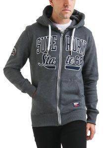HOODIE ΜΕ ΦΕΡΜΟΥΑΡ SUPERDRY ACADEMY SPORT APPLIQUE ZIPTHRU APM20033TR/JKZ ΑΝΘΡΑΚΙ (M) HOODIE ΜΕ ΦΕΡΜΟΥΑΡ SUPERDRY ACADEMY SPORT APPLIQUE ZIPTHRU APM20033TR/JKZ ΑΝΘΡΑΚΙ (M)