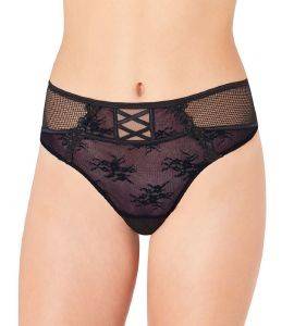  TRIUMPH BEAUTY-FULL LACE-UP MIDRISE THONG  (36)