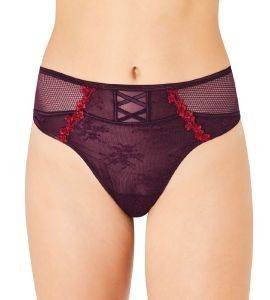  TRIUMPH BEAUTY-FULL LACE-UP MIDRISE THONG  (36)