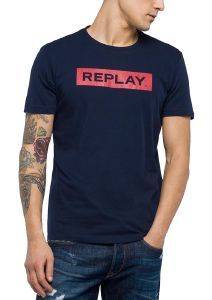 T-SHIRT REPLAY WRITING M3720 .000.2660 ΣΚΟΥΡΟ ΜΠΛΕ (M) T-SHIRT REPLAY WRITING M3720 .000.2660 ΣΚΟΥΡΟ ΜΠΛΕ (M)
