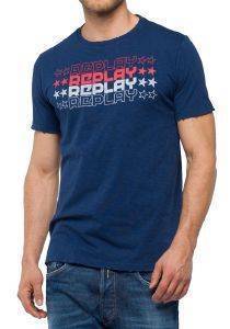 T-SHIRT REPLAY WITH STAR LOGO M3740 .000.22336 ΣΚΟΥΡΟ ΜΠΛΕ (M) T-SHIRT REPLAY WITH STAR LOGO M3740 .000.22336 ΣΚΟΥΡΟ ΜΠΛΕ (M)