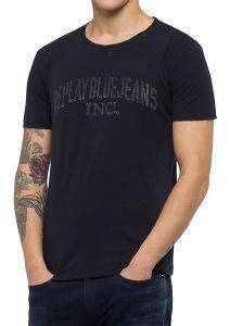 T-SHIRT REPLAY VINTAGE EFFECT WITH PRINT M3758 .000.22660G ����� (L)