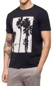 T-SHIRT REPLAY WITH PALM TREE PRINT M3734 .000.2660  (M)