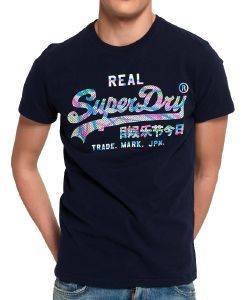 T-SHIRT SUPERDRY VINTAGE LOGO MULTI COLOUR M10109ST ΣΚΟΥΡΟ ΜΠΛΕ (M) T-SHIRT SUPERDRY VINTAGE LOGO MULTI COLOUR M10109ST ΣΚΟΥΡΟ ΜΠΛΕ (M)