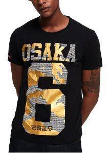 T-SHIRT SUPERDRY OSAKA MONOCHROME LITE M10103CT ΜΑΥΡΟ (M) T-SHIRT SUPERDRY OSAKA MONOCHROME LITE M10103CT ΜΑΥΡΟ (M)