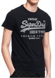 T-SHIRT SUPERDRY VINTAGE LOGO AUTHENTIC MID WEIGHT M10123TT ΜΑΥΡΟ (M) T-SHIRT SUPERDRY VINTAGE LOGO AUTHENTIC MID WEIGHT M10123TT ΜΑΥΡΟ (M)