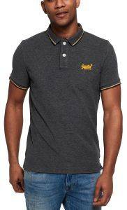 T-SHIRT POLO SUPERDRY CLASSIC POOLSIDE PIQUE M11007ET ΜΑΥΡΟ/ΓΚΡΙ ΜΕΛΑΝΖΕ (XL) T-SHIRT POLO SUPERDRY CLASSIC POOLSIDE PIQUE M11007ET ΜΑΥΡΟ/ΓΚΡΙ ΜΕΛΑΝΖΕ (XL)