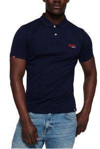 T-SHIRT POLO SUPERDRY MERCERISED LITE CITY M11012ST ΣΚΟΥΡΟ ΜΠΛΕ (M) T-SHIRT POLO SUPERDRY MERCERISED LITE CITY M11012ST ΣΚΟΥΡΟ ΜΠΛΕ (M)