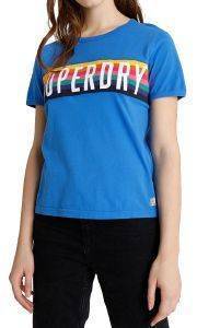 T-SHIRT SUPERDRY RAINBOW GRAPHIC G60143ST 70\'S ΜΠΛΕ (M) T-SHIRT SUPERDRY RAINBOW GRAPHIC G60143ST 70\'S ΜΠΛΕ (M)