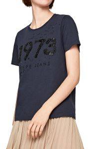 T-SHIRT PEPE JEANS ISA PL504066 ΣΚΟΥΡΟ ΜΠΛΕ (L) T-SHIRT PEPE JEANS ISA PL504066 ΣΚΟΥΡΟ ΜΠΛΕ (L)