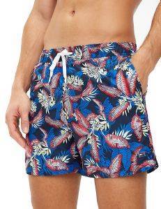 BOXER TOMMY HILFIGER TROPICAL LEAF PRINT UM0UM01403/673 ΣΚΟΥΡΟ ΜΠΛΕ