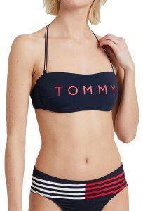 BIKINI TOP TOMMY HILFIGER PRINT BANDEAU UW0UW01438/416 ΣΚΟΥΡΟ ΜΠΛΕ (S) BIKINI TOP TOMMY HILFIGER PRINT BANDEAU UW0UW01438/416 ΣΚΟΥΡΟ ΜΠΛΕ (S)