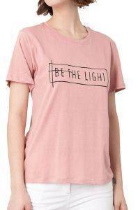 T-SHIRT HELMI ΜΕ ΤΥΠΩΜΑ BE THE LIGHT ΡΟΖ (M) T-SHIRT HELMI ΜΕ ΤΥΠΩΜΑ BE THE LIGHT ΡΟΖ (M)