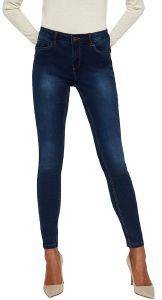 VERO MODA JEANS VERO MODA VMSEVEN SLIM 10217514 ΣΚΟΥΡΟ ΜΠΛΕ